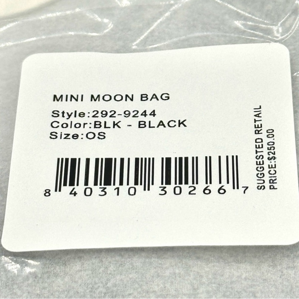 NWT Staud Mini Moon Purse in Polished Black Leather, Crossbody Bag , Brand NEW - Picture 15 of 16